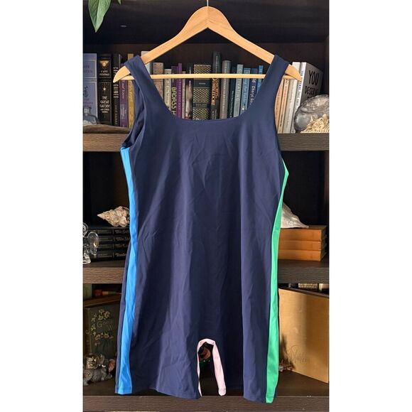 NWT Addison Bay Short Onesie RomperIn Navy Blue Milti Size XXL $148 MSRP - Picture 6 of 10
